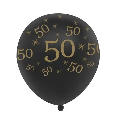 10 шт./лот, воздушные шары на день рождения с цифрой 18, 25, 30, 40, 50, 60 лет, для взрослых, с днем рождения, вечерние, цифровые, золотые, черные, латексные шары - Цвет: 50