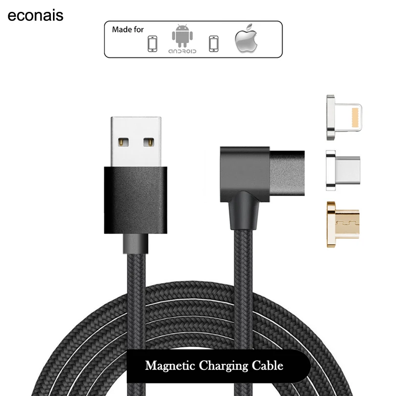 CANDYEIC Micro USB TYPE-C Магнитный кабель для iPhone huawei samsung Xiaomi OPPO VIVO OnePlus 6 zte Nokia Зарядное устройство данных телефон шнур