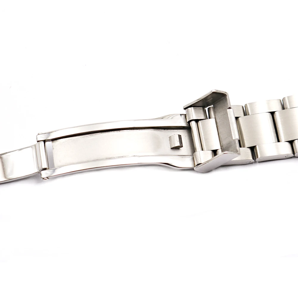 CARLYWET 20 21mm Silver Brushed 316L Solid Stainless Steel Watch Band Belt Strap Bracelets For GMT Submariner