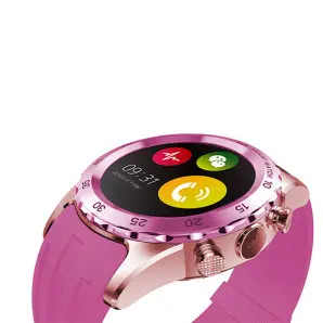 Лучшие продажи 1,2" сенсорный экран ce rohs bluetooth Смарт часы телефон часы с sim-картой музыкальный плеер умные часы для iphone 8 - Цвет: pink gold
