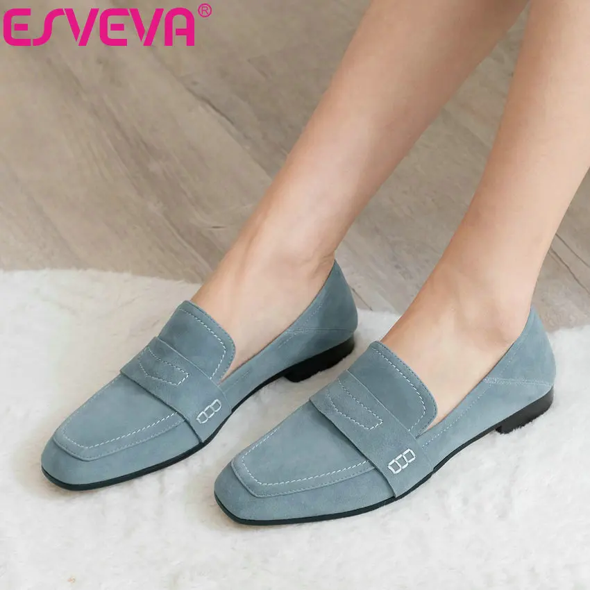 

ESVEVA 2019 Women Pumps Shoes Round Toe Western Style All Match Low Heels Sandals Concise Comfortable Shoes Women Size 34-39
