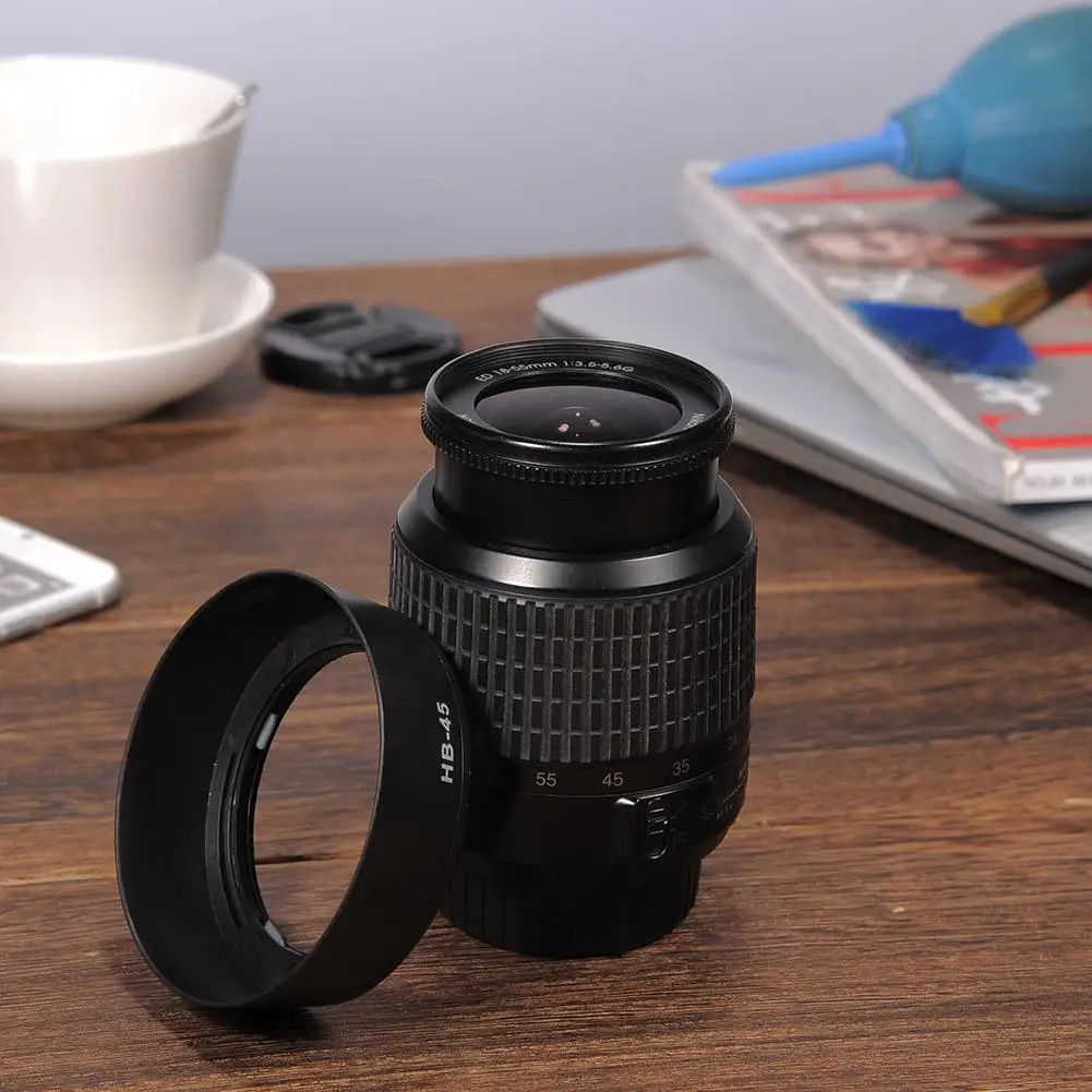 HB-45 байонетная бленда для Nikon D3100 D3200 D5100 18-55 ММ DX/F/3,5-5,6G VR линзы для объектива камеры бленда