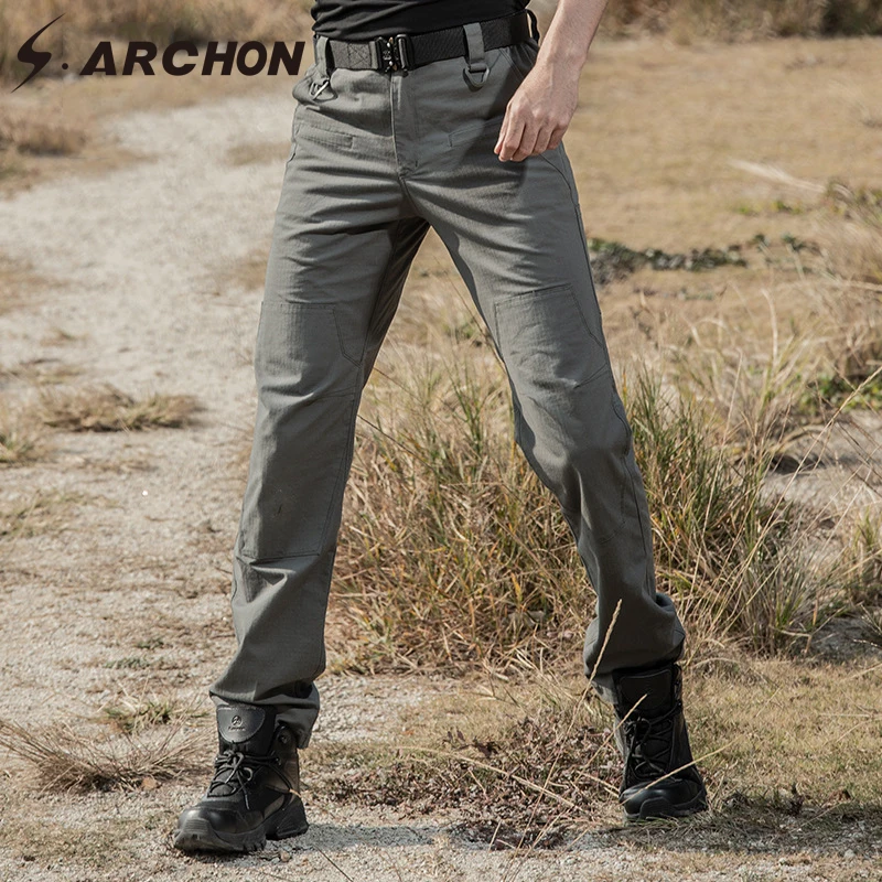 

S.ARCHON Military Tactical Pants Men Army Combat Cargo Pants High Quality Waterproof Breathable Stretch Flexible Work Trousers