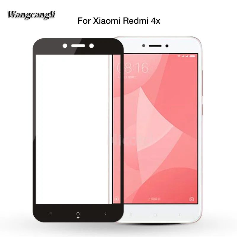 

9H Protective Full Cover Tempered Glass For Xiaomi Redmi 4X Screen Protector For Redmi 4X Glass Film Black White Glod Wangcangli