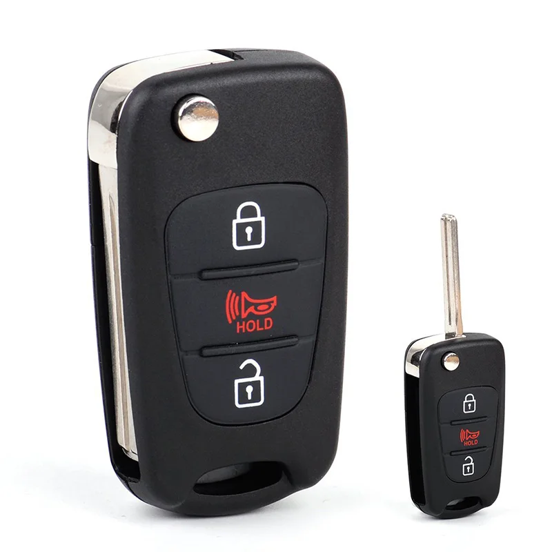 

1pc Durable 3 Button Keyless Entry Remote Fob Flip Key Case SHELL Uncut Blank Blade Uncut For KIA SOUL NYOSEKSAM11ATX
