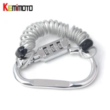 Kemimoto Пароль Код велосипед Cable lock Комбинации блокировки выдвижной Велоспорт шлем Замки Аксессуары для мотоциклов mt07 MT09 tmax