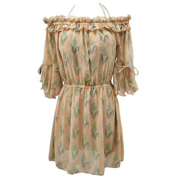 

Lovely lady style three-piece suit bikini collocation chiffon unlined upper garment and flouncing