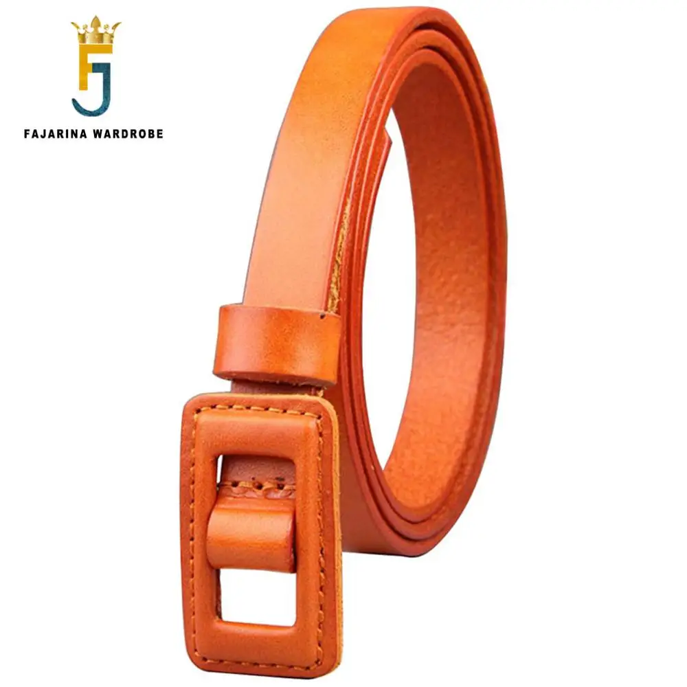 

FAJARINA Quality Cowhide Ladies Cow Skin Leather Female All-match Cowskin Cover Clasp Style Belts for Women Blue Styles N17FJ475