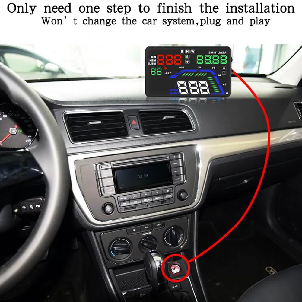 3,5 дюймов высокой четкости HUD Универсальный OBD2 автомобиля HUD gps головой вверх Дисплей с Скорость более Скорость предупреждающий для автомобильного стайлинга аксессуары