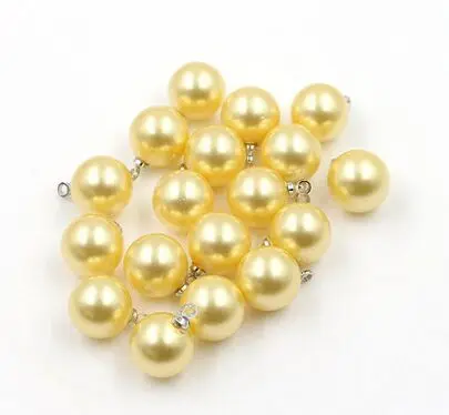 Free shipping 20pcs/lot yellow shell button imitation pearl buttons all round dark clasp children sweaters 10mm | Дом и сад