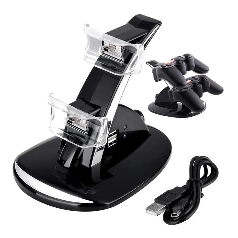 

LED Light Quick Dual USB Charging Dock Stand Charger For PlayStation 3 For PS3 Controller Console Charging Accessories