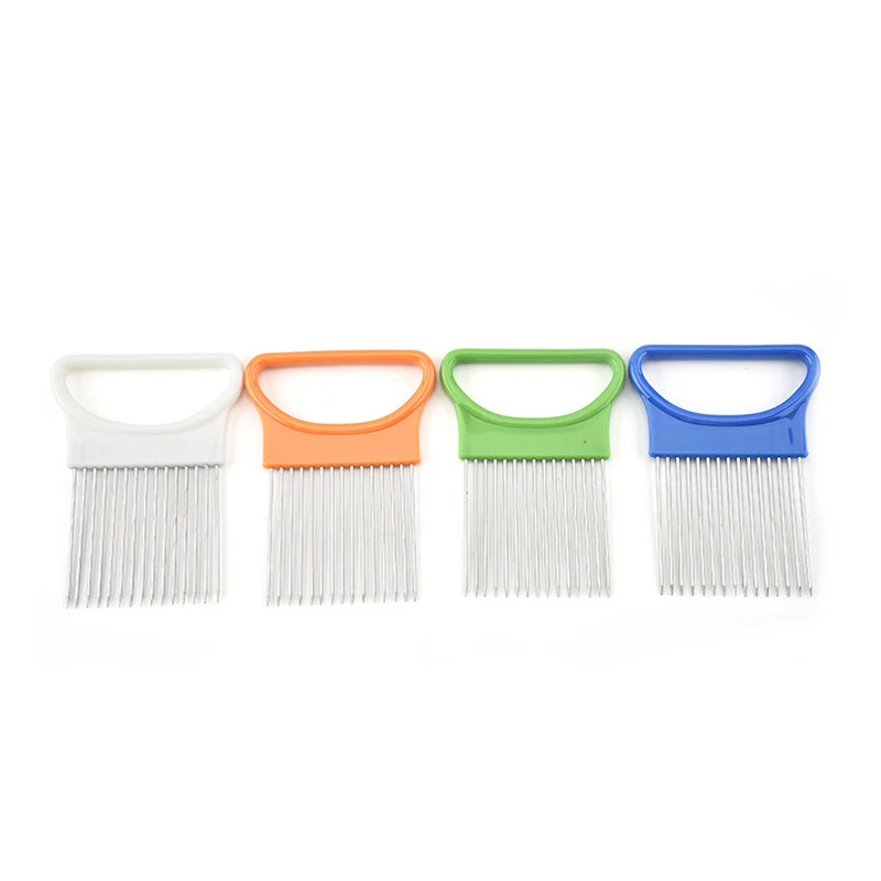 

2019 New slicers Tomato Onion Vegetables Slicer Cutting Aid Holder Guide Slicing Cutter Safe Fork