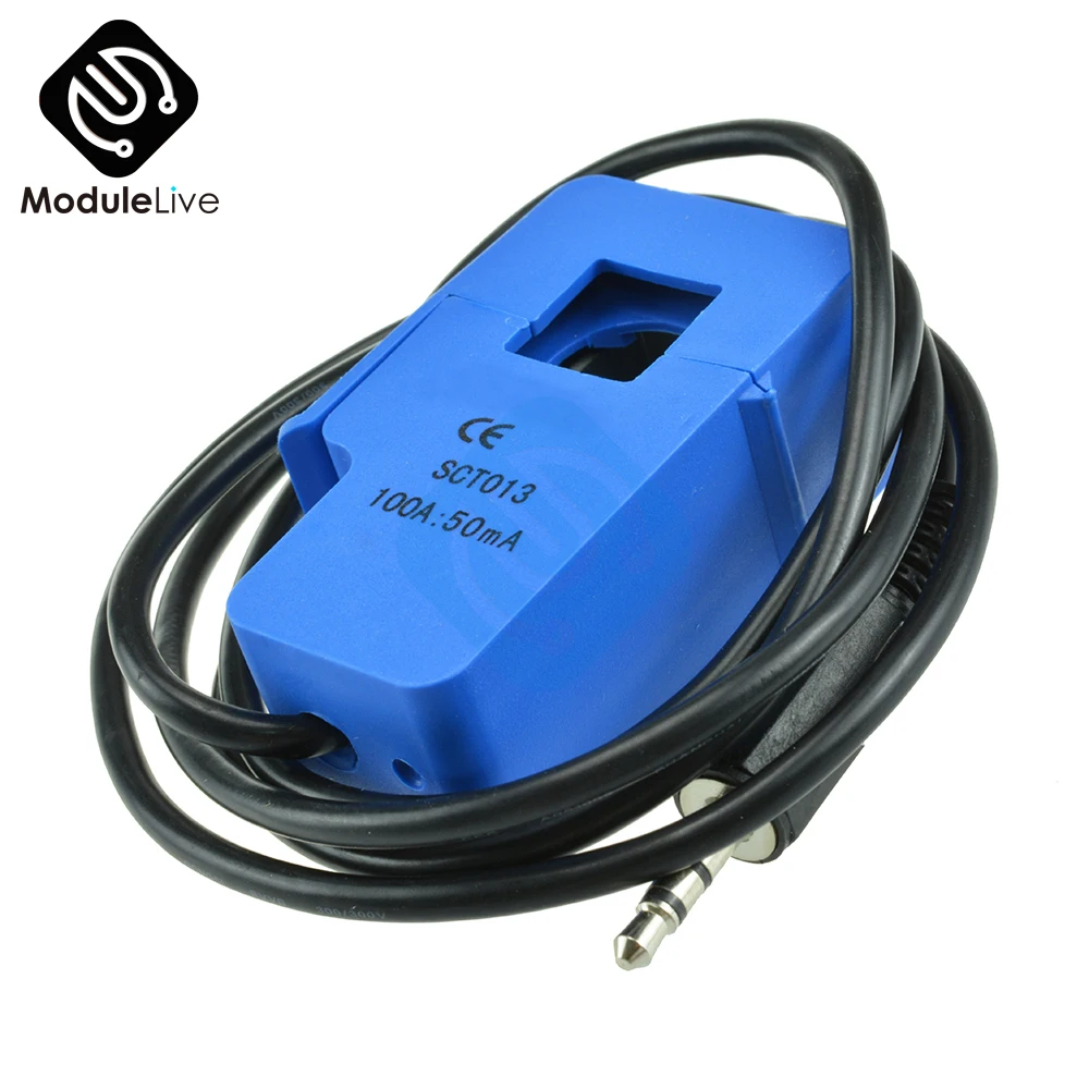 

SCT-013-000 100A Non-invasive AC Current Sensor Board Split Core Current Transformer Module for Lighting AC Motor