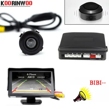 

Koorinwoo 4.3 Digital Screen LED Parking Sensor Car Auto Parktronic Detector System 18.5mm Car Rearview camera Video Image Kit
