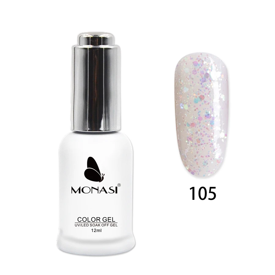 

2019 Glitter Sequins Gel Varnish Soak Off UV LED Gel Nail Polish Base Coat No Wipe Top Coat Color Gel Polish 12ml/pcs