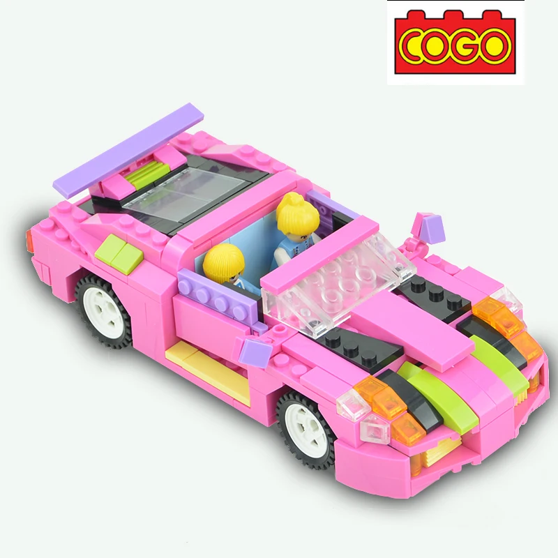 

Cogo 256 Sportscar Brick Toys Girls Race Car Building Blocks Assembled Model Building Kits Educational DIY Toy Christmas Gifts