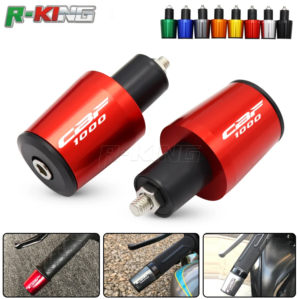 Motorcycle Accessories 7/8'' 22MM Handlebar Grips Handle Bar Cap End Plugs For Honda CBF1000 CBF 1000 2006 2007 2008 2009