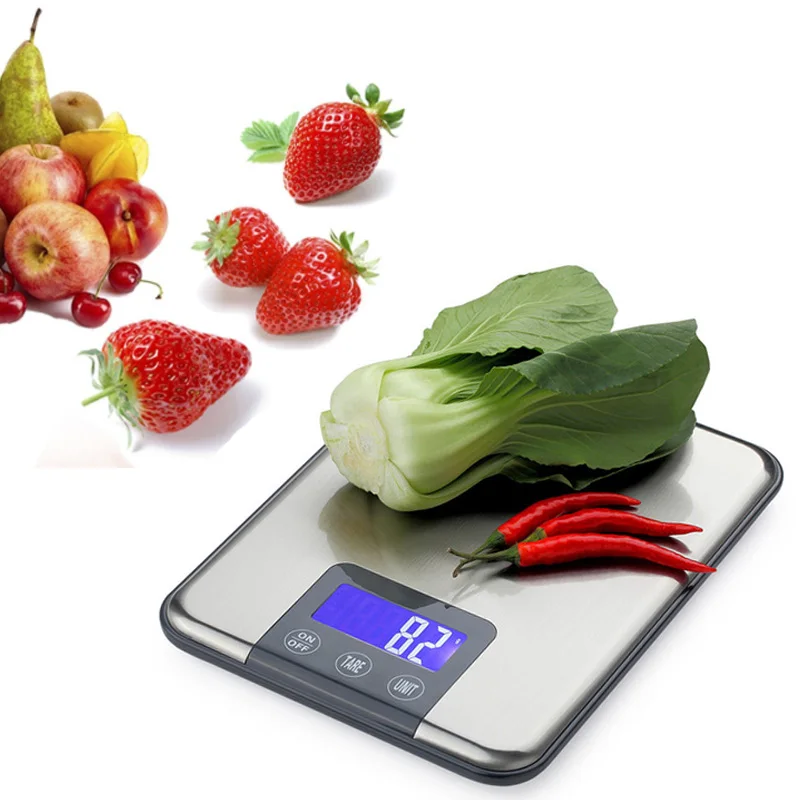 

15Kg*1g Silver Black Kitchen Food Weight Household Instruments Mini Useful Portable Pocket Precision Electronic Scale