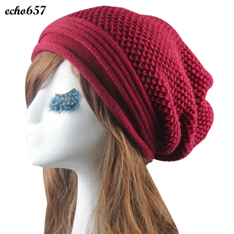 

Hot Sale Echo657 New Fashion Knit Winter Warm Women Men Hip-Hop Beanie Hat Baggy Unisex Cap Skull Nov 18