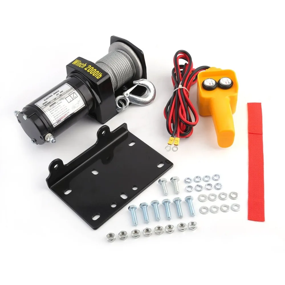 

Compact Waterproof Electric Winch Load Capacity Up To 2000LB High Performance Cars Off-Road Engines Lift Winch