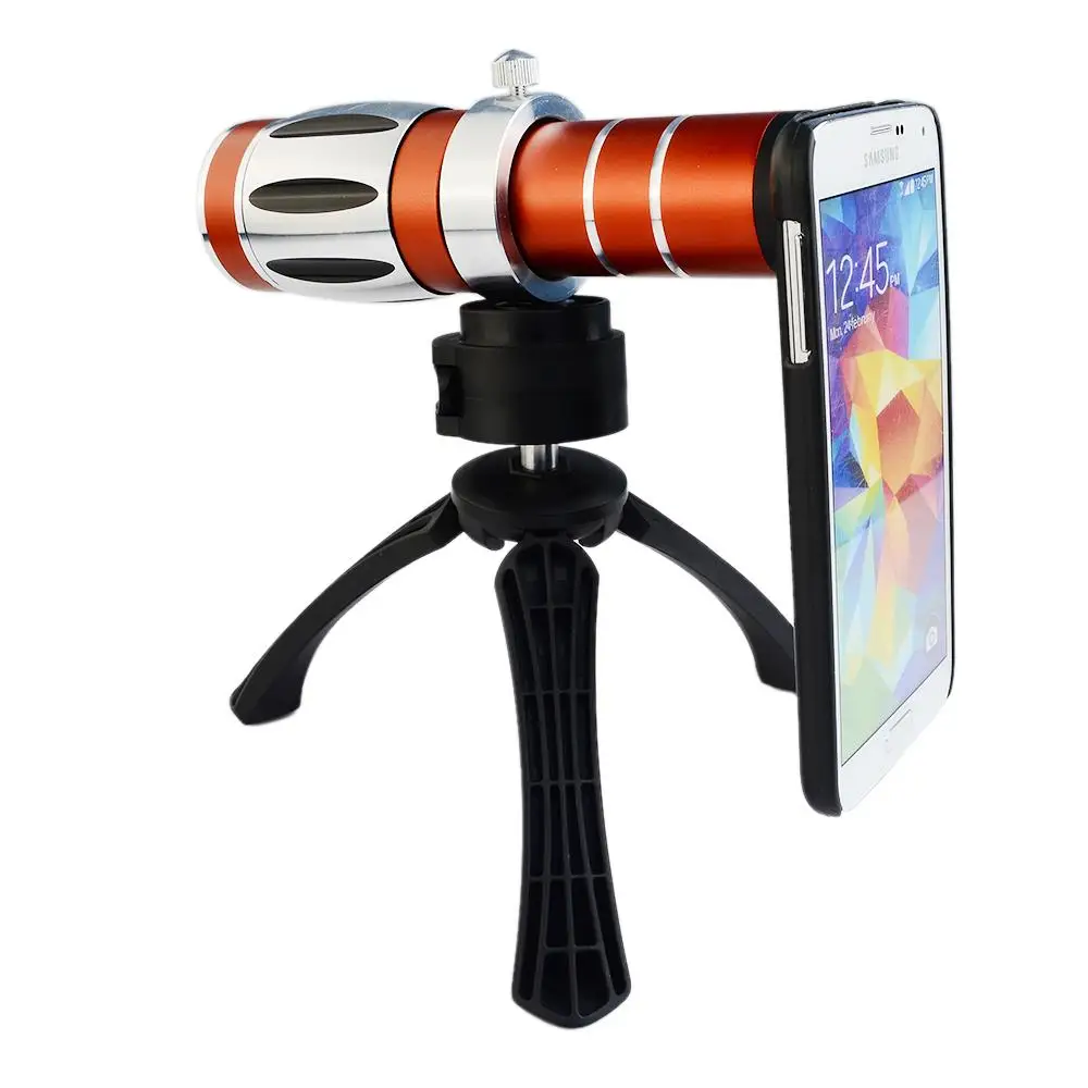 Мобильный телефон Универсальный 20x Камера зум оптический телескоп Алюминий телеобъектив Kit+ Штатив для iphone5 6 samsung htc Blackberry