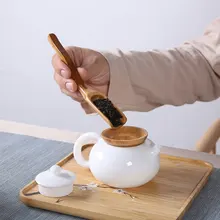 Натуральный бамбуковая чайная ложка мёд соус Suger деревянный ложки для кофе совок чай кухня аксессуары L 18 см
