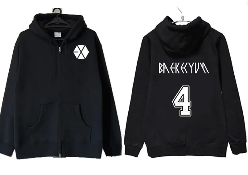 Худи Mainlead с капюшоном Kpop EXO концертный тур Япония Luhan унисекс пуловер