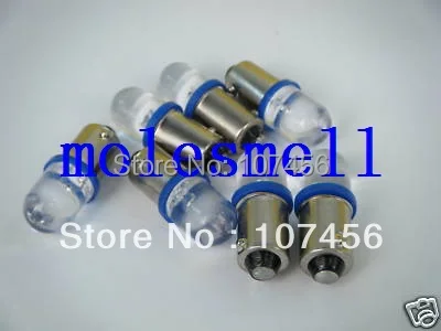 

Free shipping 20pcs T10 T11 BA9S T4W 1895 3V blue Led Bulb Light for Lionel flyer Marx