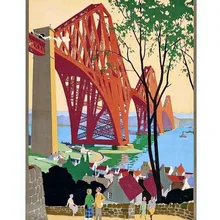 Póster Vintage de viaje y Turismo, pinturas clásicas sobre lienzo de la Costa Este británica a Escocia, pósteres de pared, pegatinas para decoración del hogar, regalo