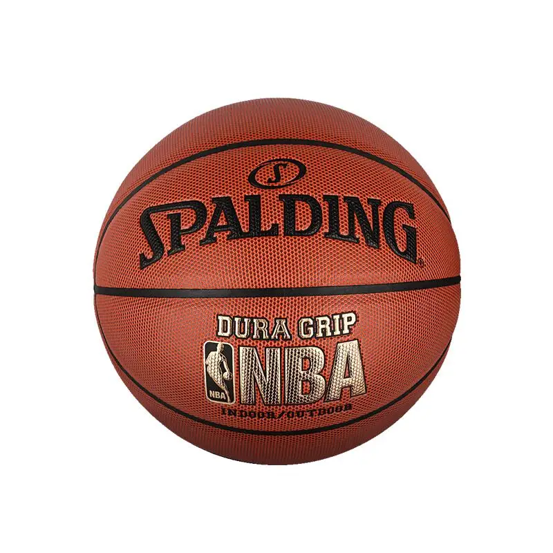 Тренировочный баскетбольный мяч SPALDING PU материал 7# размер Композитная кожа Dura Grip 74-269Y Крытый открытый мужской матч мяч - Цвет: 74-269Y