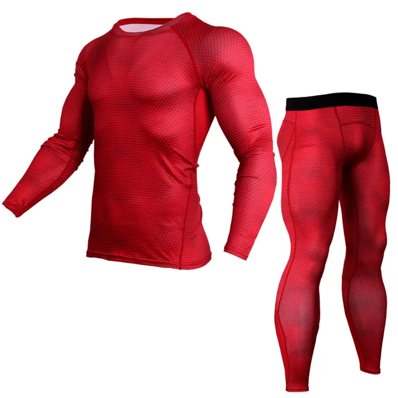 Мужские спортивные компрессионные футболки для бега, брюки, костюмы для бега, спортивный костюм для фитнеса, кроссфита, комплект спортивной одежды, футболка, леггинсы - Цвет: C13