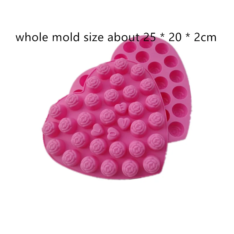 Cherry blossom Flower rose Heart Shape chocolate Jelly Pudding mold Handmade silicone Soap Making Ice Cube mold