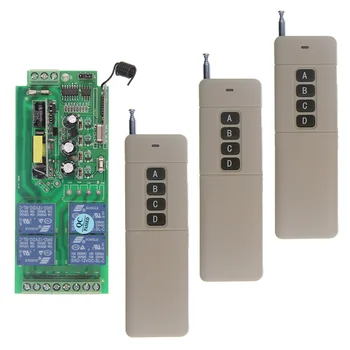 

3000m AC 85V-265V 110V 220V 4 CH 4CH RF Wireless Remote Control Switch System Receiver +Transmitter, 315 / 433 MHz,Toggle