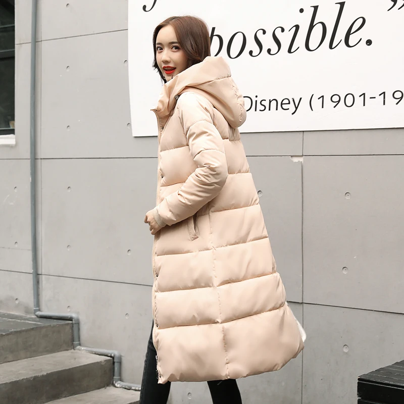 High Quality 2018 New Arrival Winter Jacket Women Hooded Cotton Padded Long Warm thicken Female Coats Parka Parkas Outwear