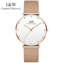 Simple ultra-thin Switzerland brand ladies watches lovers rhinestone dress steel men watch women clocks relogio masculino saat