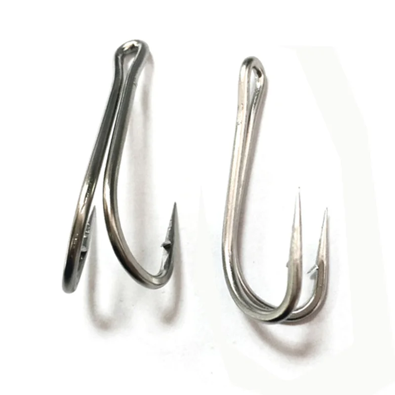 1pack Saltwater Double Hooks Sports Fishing Hooks for Trolling Lures