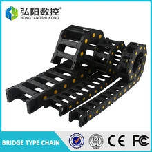 

25 x 38mm 25 x 57mm 25 x 77mm Cable drag chain wire carrier drag link with end connectors plastic towline for CNC Router 1M