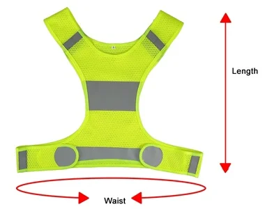 Жилет безопасности светоотражающий жилет Открытый Бег Регулируемая безопасность Высокая видимость Светоотражающая рабочая одежда ночной Велоспорт