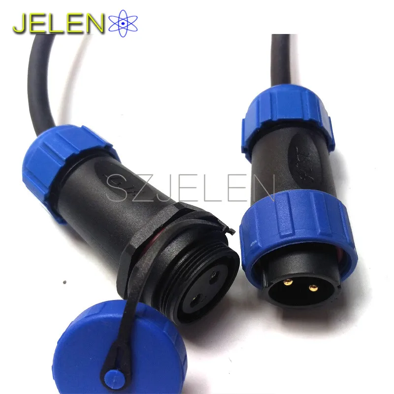 

SP2110/P2-SY2111/S2, waterproof Aviation Connector 2 pin Plug socket, IP68, LED Power cable connector, Industrial connector