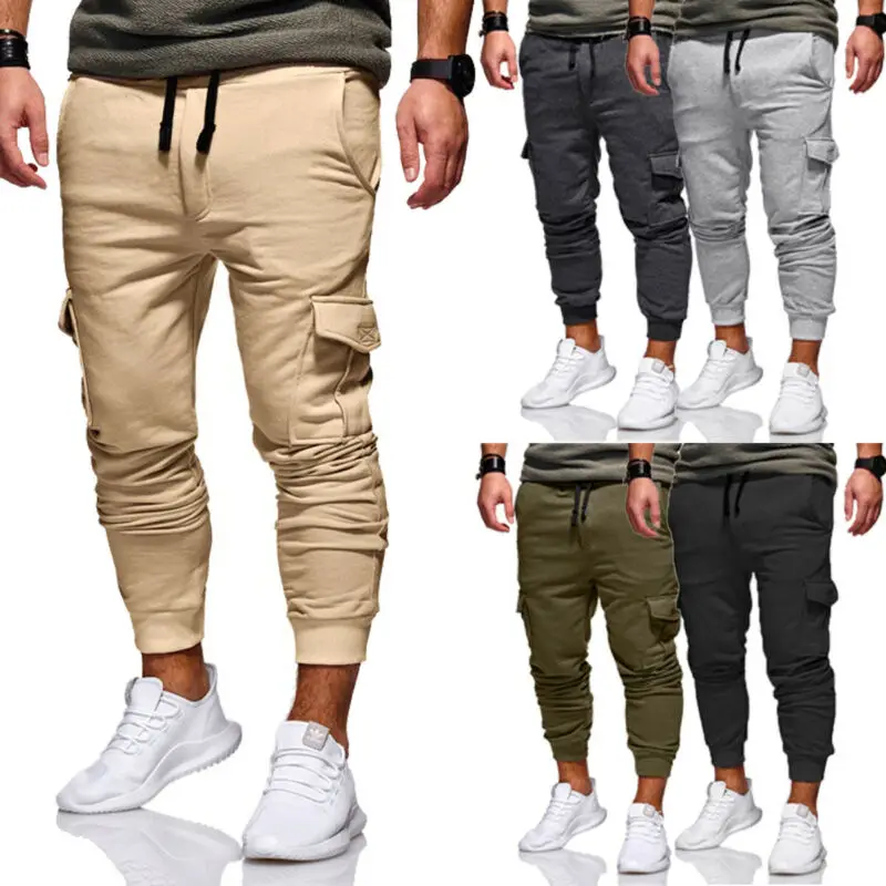 Мужские шаровары с несколькими карманами, хип-хоп брюки, уличная одежда, спортивные брюки Hombre, мужские повседневные модные брюки-карго для мужчин