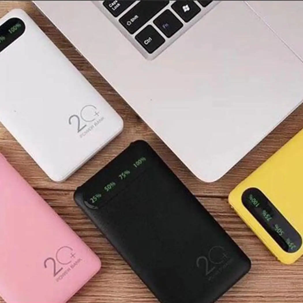 

10000mAh Battery Charger Dual LED Flashlight Dual USB Power Bank LCD Digital Screen Display Travel External Battery Bank