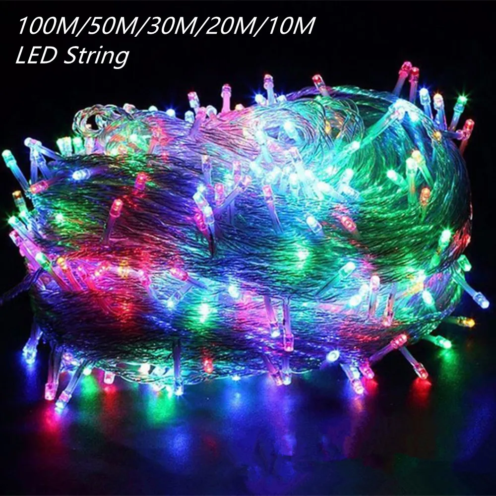 

10M 20M 30M 50M 100M LED String Fairy Light Christmas Wedding Decorations Holiday Patio Outdoor Light Garland Party Supplies