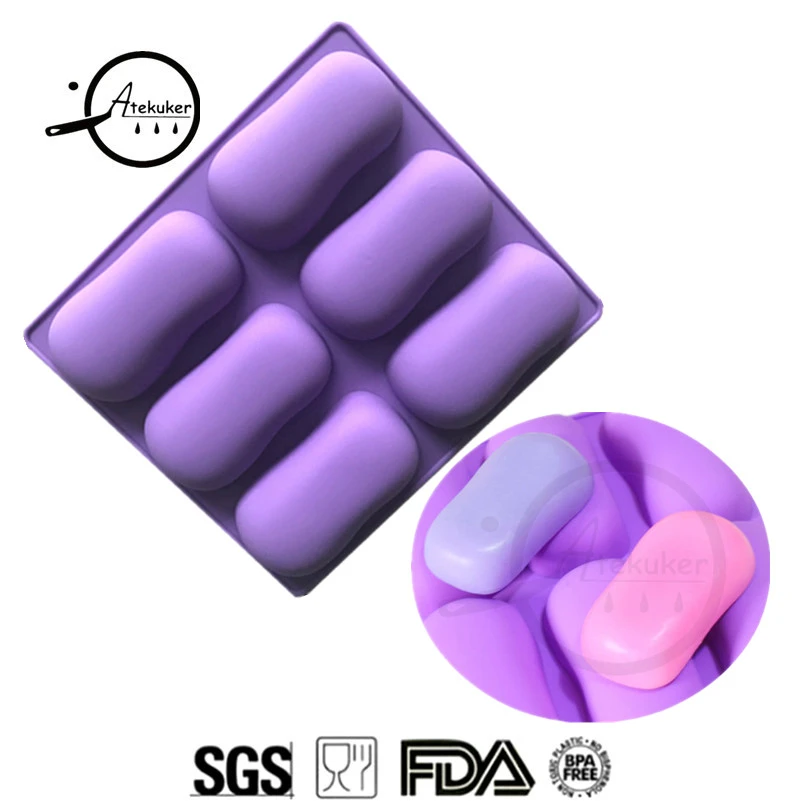 

Atekuker Silicone Soap Mold Handmade Soap Making Tools DIY Soap Form