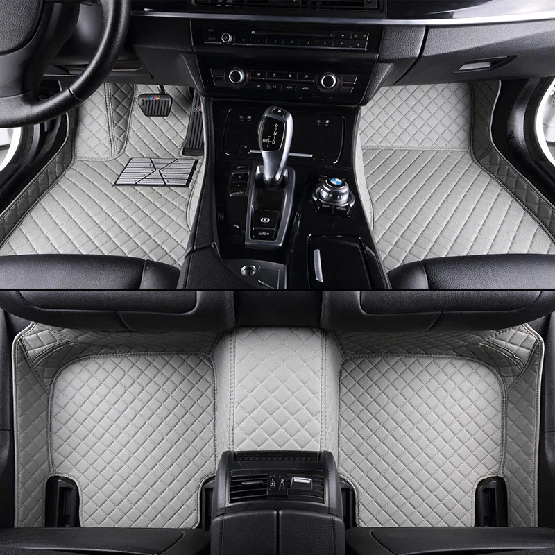 

2019 mili mat leather car floor mats for Tosla Model S 2014 2015 2016 2017 2018 Custom foot Pads automobile carpet car covers