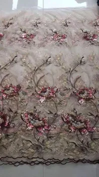 

2017 African LACE High Quality Net Lace,French Voile Guipure tulle mesh Lace Fabric For dress 5yd/lot Free Shipping MY2029