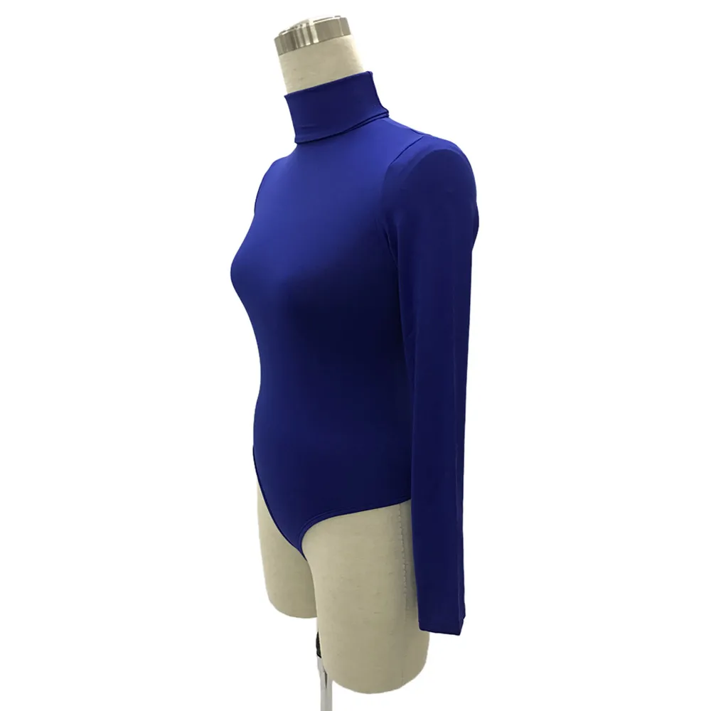 Turtle Neck Bodycon Bodysuit for Women 57 19268-3