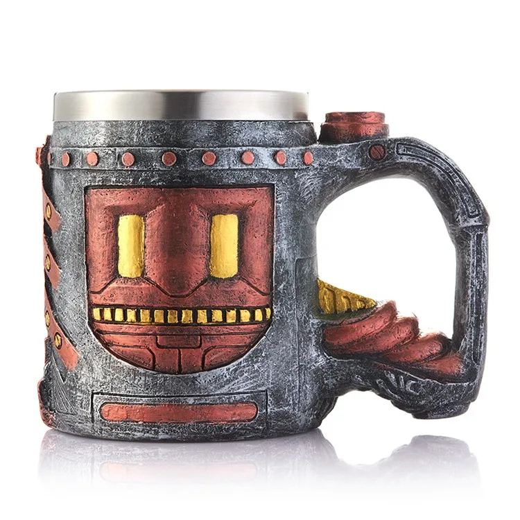 3D Яркий Череп Воин Викинг Черепа Пивная Кружка Tankard Готический Шлем Drinkware Судно Чашки Кофе Рождественский Подарок С Пакетом