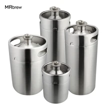 Мини бочонок Ворчун из нержавеющей стали баррель вмещает пиво двойные ручки 2L/3.6L/4L/5L Серебряный домашний кухонный инструмент для кемпинга