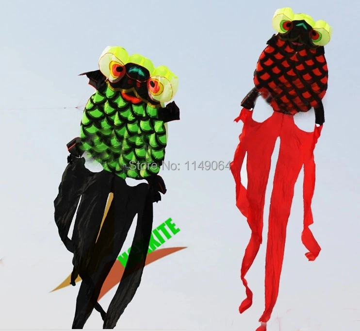 free shipping high quality 7.5m goldfish soft kite outdoor toys kite flying with handle line easy hcxkite factory octopus kite Wholesale Toys & Hobbies