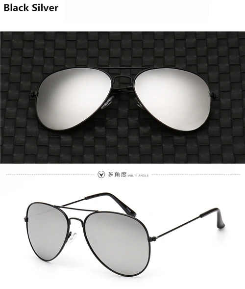 Авиационные Винтажные Солнцезащитные очки для мужчин и женщин, роскошные фирменные дизайнерские солнцезащитные очки для глаз, солнцезащитные очки для мужчин, винтажные Ретро очки R3025 в стиле пилота - Цвет линз: Black Silver